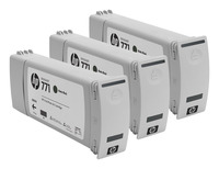 Genuine 3 x Matte Black HP 771 Ink Cartridge Multipack - (CR250A)